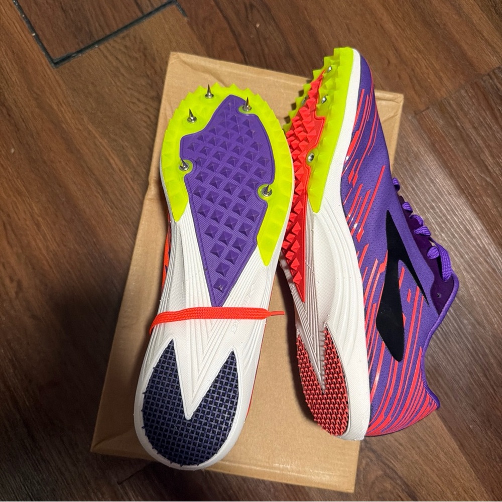 BROOKS | Mach 18 Cross Country Spike Athletic Shoes Sz 11.5. Missing 1 Spike - Picture 6 of 7